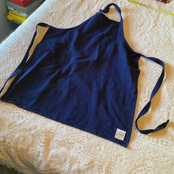 West Elm Blue FEED Apron - Picture 1 of 5